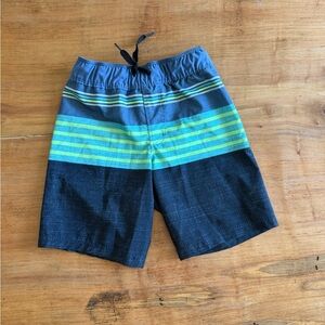 Hurley Kids Shorts with Blue and Green Stripes